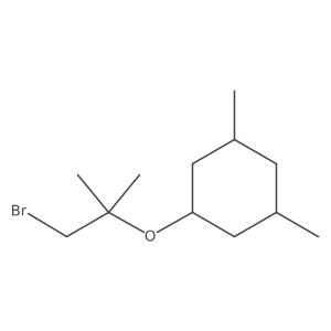 1-[(1-Bromo-2-methylpropan-2-yl)oxy]-3,5-dimethylcyclohexane结构式