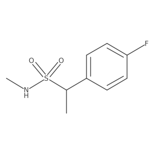 1-(4-fluorophenyl)-N-methylethane-1-sulfonamide结构式