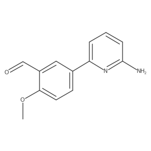 5-(6-Aminopyridin-2-yl)-2-methoxybenzaldehyde结构式
