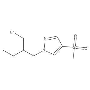 1-[2-(bromomethyl)butyl]-4-methanesulfonyl-1H-pyrazole Structure