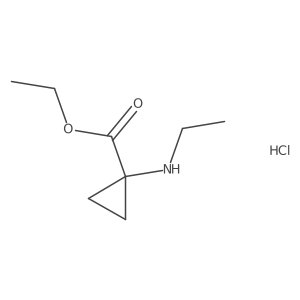 Ethyl 1-(ethylamino)cyclopropane-1-carboxylate hydrochloride Structure