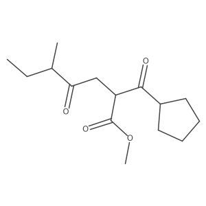 Methyl 2-cyclopentanecarbonyl-5-methyl-4-oxoheptanoate Structure