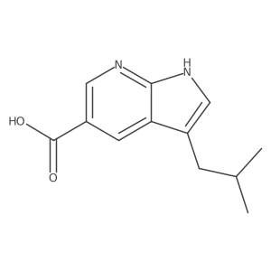 3-(2-methylpropyl)-1H-pyrrolo[2,3-b]pyridine-5-carboxylic acid Structure