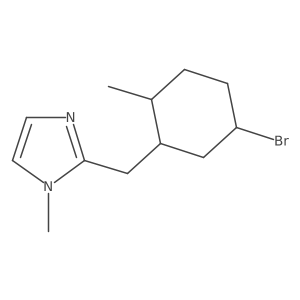 2-[(5-bromo-2-methylcyclohexyl)methyl]-1-methyl-1H-imidazole结构式