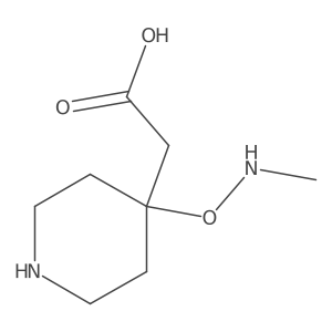 2-{4-[(Methylamino)oxy]piperidin-4-yl}acetic acid Structure