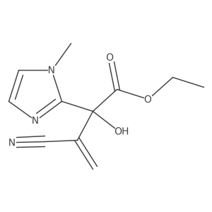 ethyl 3-cyano-2-hydroxy-2-(1-methyl-1H-imidazol-2-yl)but-3-enoate结构式