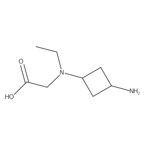 2-[(3-Aminocyclobutyl)(ethyl)amino]acetic acid结构式
