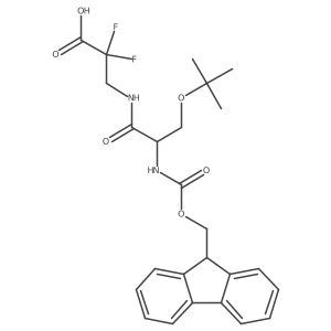 3-[(2S)-3-(tert-butoxy)-2-({[(9H-fluoren-9-yl)methoxy]carbonyl}amino)propanamido]-2,2-difluoropropanoic acid Structure