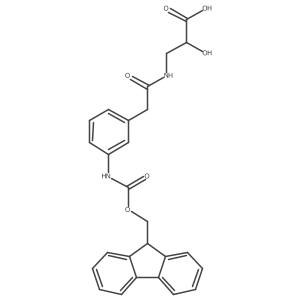 (2S)-3-{2-[3-({[(9H-fluoren-9-yl)methoxy]carbonyl}amino)phenyl]acetamido}-2-hydroxypropanoic acid Structure