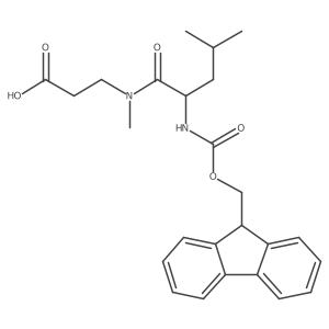 3-[2-({[(9H-fluoren-9-yl)methoxy]carbonyl}amino)-N,4-dimethylpentanamido]propanoic acid Structure