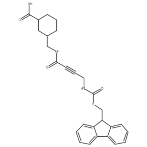 3-{[4-({[(9H-fluoren-9-yl)methoxy]carbonyl}amino)but-2-ynamido]methyl}cyclohexane-1-carboxylic acid Structure