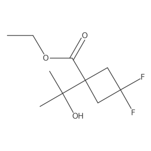 Ethyl 3,3-difluoro-1-(2-hydroxypropan-2-yl)cyclobutane-1-carboxylate Structure