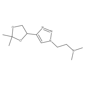 {2-[4-(2,2-dimethyl-1,3-dioxolan-4-yl)-1H-1,2,3-triazol-1-yl]ethyl}dimethylamine结构式