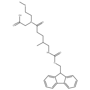 2-[5-({[(9H-fluoren-9-yl)methoxy]carbonyl}amino)-4-methyl-N-[2-(methylsulfanyl)ethyl]pentanamido]acetic acid Structure