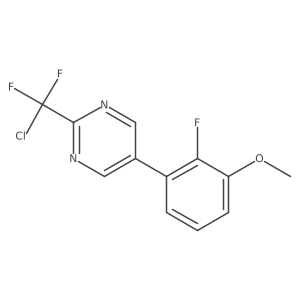 2-(Chlorodifluoromethyl)-5-(2-fluoro-3-methoxyphenyl)pyrimidine结构式