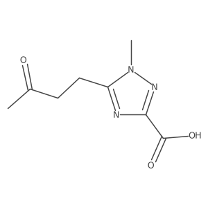 1-methyl-5-(3-oxobutyl)-1H-1,2,4-triazole-3-carboxylic acid Structure