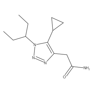 2-[5-cyclopropyl-1-(pentan-3-yl)-1H-1,2,3-triazol-4-yl]acetamide Structure