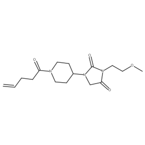 3-(2-Methoxyethyl)-1-(1-(pent-4-enoyl)piperidin-4-yl)imidazolidine-2,4-dione Structure