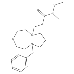 3-(8-Benzyl-1,4,8-oxadiazecan-4-yl)-N-methoxy-N-methylpropanamide结构式
