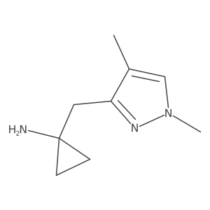 1-[(1,4-Dimethyl-1H-pyrazol-3-yl)methyl]cyclopropanamine Structure