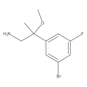 2-(3-Bromo-5-fluorophenyl)-2-methoxypropan-1-amine结构式
