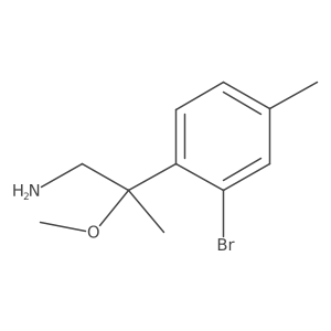 2-(2-Bromo-4-methylphenyl)-2-methoxypropan-1-amine Structure
