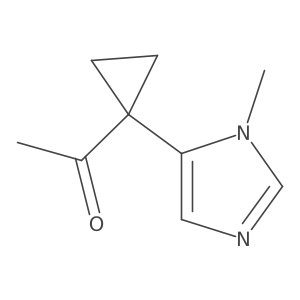 1-[1-(1-methyl-1H-imidazol-5-yl)cyclopropyl]ethan-1-one结构式