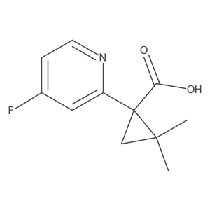 1-(4-Fluoropyridin-2-yl)-2,2-dimethylcyclopropane-1-carboxylic acid结构式