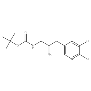 tert-butyl N-[2-amino-3-(5,6-dichloropyridin-3-yl)propyl]carbamate结构式