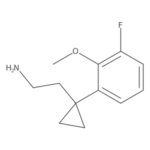 2-[1-(3-Fluoro-2-methoxyphenyl)cyclopropyl]ethan-1-amine结构式