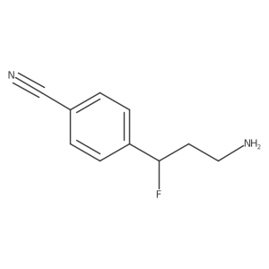 4-(3-Amino-1-fluoropropyl)benzonitrile结构式