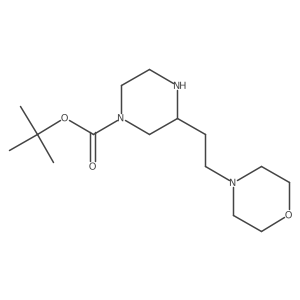 Tert-butyl 3-[2-(morpholin-4-yl)ethyl]piperazine-1-carboxylate结构式