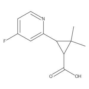 3-(4-Fluoropyridin-2-yl)-2,2-dimethylcyclopropane-1-carboxylic acid Structure