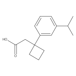 2-{1-[3-(Propan-2-yl)phenyl]cyclobutyl}acetic acid Structure