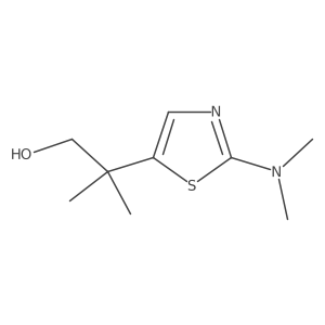 2-[2-(Dimethylamino)-1,3-thiazol-5-yl]-2-methylpropan-1-ol结构式