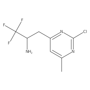 3-(2-Chloro-6-methylpyrimidin-4-yl)-1,1,1-trifluoropropan-2-amine结构式