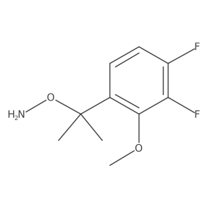 O-[2-(3,4-difluoro-2-methoxyphenyl)propan-2-yl]hydroxylamine结构式