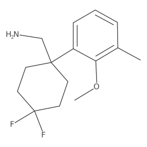 [4,4-Difluoro-1-(2-methoxy-3-methylphenyl)cyclohexyl]methanamine结构式