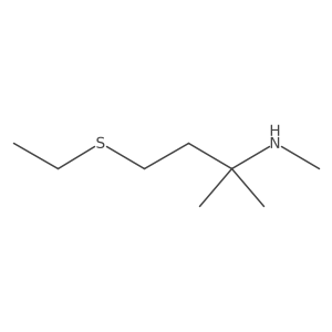 [4-(Ethylsulfanyl)-2-methylbutan-2-yl](methyl)amine结构式