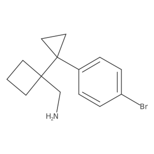{1-[1-(4-Bromophenyl)cyclopropyl]cyclobutyl}methanamine Structure