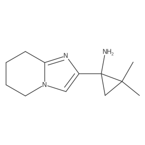1-{5H,6H,7H,8H-imidazo[1,2-a]pyridin-2-yl}-2,2-dimethylcyclopropan-1-amine结构式