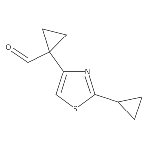1-(2-Cyclopropyl-1,3-thiazol-4-yl)cyclopropane-1-carbaldehyde Structure