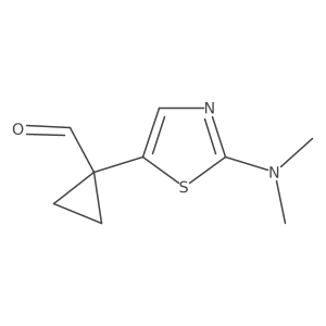 1-[2-(Dimethylamino)-1,3-thiazol-5-yl]cyclopropane-1-carbaldehyde Structure