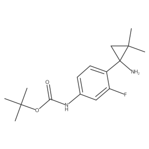 tert-butyl N-[4-(1-amino-2,2-dimethylcyclopropyl)-3-fluorophenyl]carbamate结构式