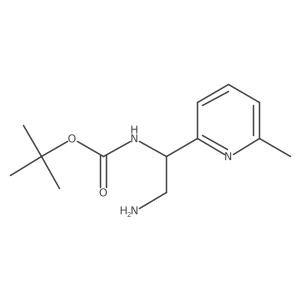 tert-butyl N-[2-amino-1-(6-methylpyridin-2-yl)ethyl]carbamate Structure
