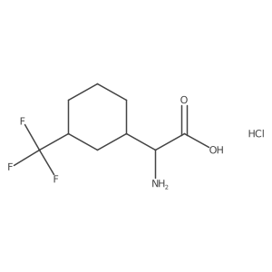 2-Amino-2-[3-(trifluoromethyl)cyclohexyl]acetic acid hydrochloride Structure