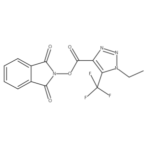 1,3-dioxo-2,3-dihydro-1H-isoindol-2-yl 1-ethyl-5-(trifluoromethyl)-1H-1,2,3-triazole-4-carboxylate结构式
