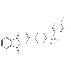 1,3-dioxo-2,3-dihydro-1H-isoindol-2-yl 1-(3,4-difluorobenzenesulfonyl)piperidine-4-carboxylate结构式