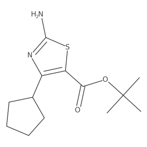 Tert-butyl 2-amino-4-cyclopentyl-1,3-thiazole-5-carboxylate结构式