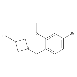 1-(4-Bromo-2-methoxybenzyl)azetidin-3-amine结构式